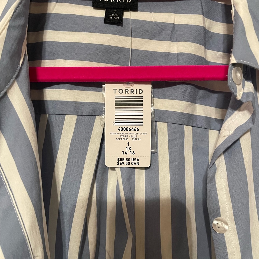 Striped button up